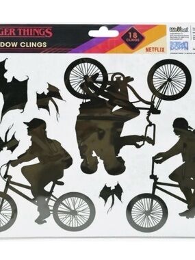 Stranger Things Window Clings - Black Silhouette Characters 18ct NEW and sealed!